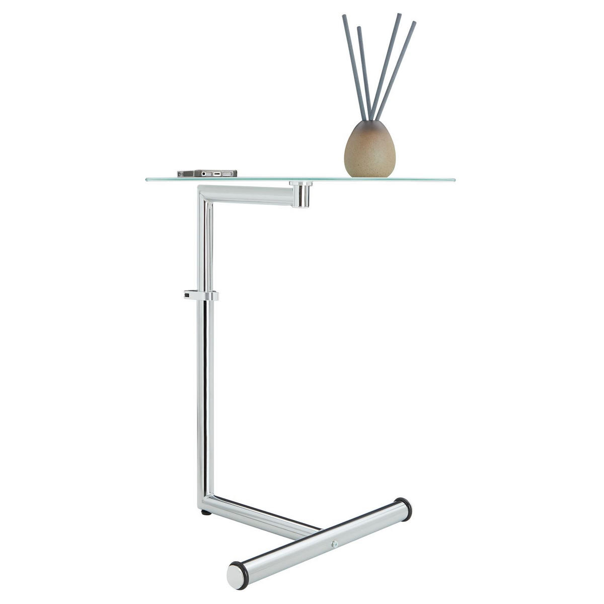 COUCHTISCH LEONIE - Chromfarben, Glas (45/46/65cm) - IDIMEX