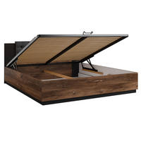 BOXSPRING POSTELJA 180/200 Alec Les in črna barva - črna, leseni material (180/200cm) - Petits-meubles