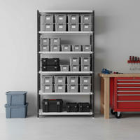 SCHRAUBREGAL PANDA TALL | HxBxT 200x110x40cm | 5 Fachböden | Fachlast 90kg | Anthrazit-Weiß - Anthrazit, Metall (110/200/40cm) - PROREGAL