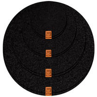 VASENUNTERSETZER 8er-Set - Schwarz, Textil (25/25cm) - Miqio Design