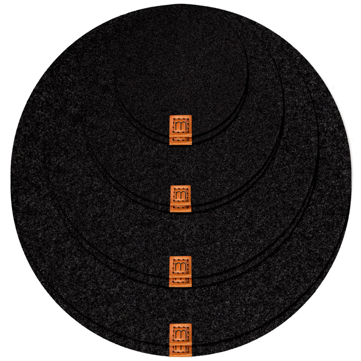 VASENUNTERSETZER 8er-Set - Beige, Textil (25/25cm) - Miqio Design