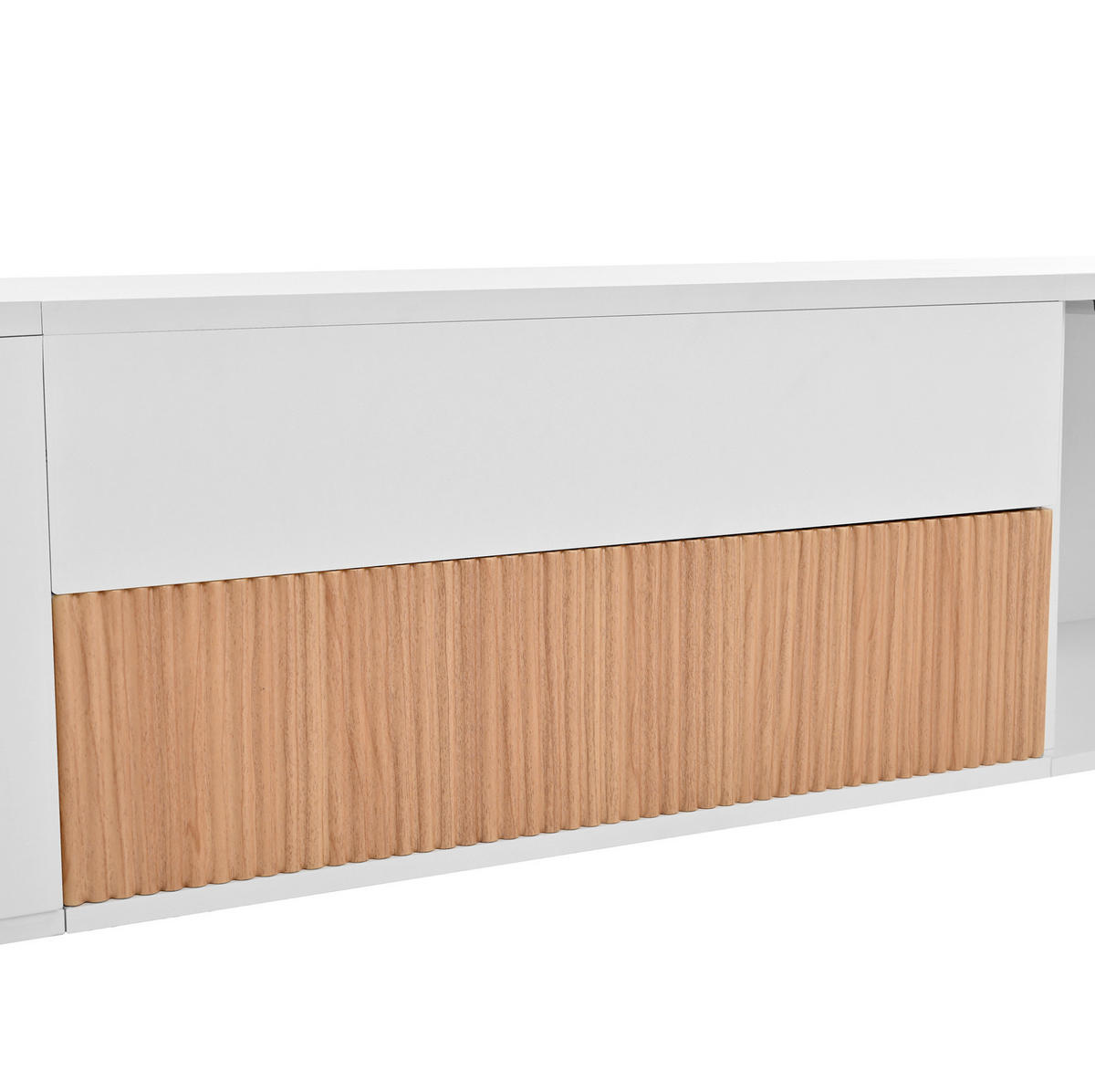 TV-LOWBOARD 180/34/30 cm Weiß aus Spanplatte mit Projektorablage - Weiß, Holzwerkstoff (34/30/180cm) - OKWISH