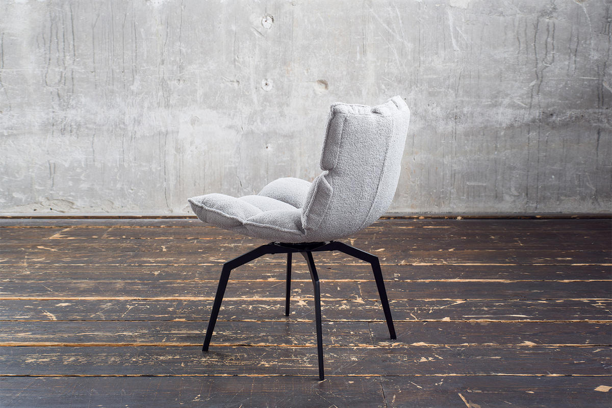 ESSZIMMERSTUHL BARO Grau Webstoff - Schwarz/Grau, Kunststoff/Textil (54/86/65cm) - KAWOLA