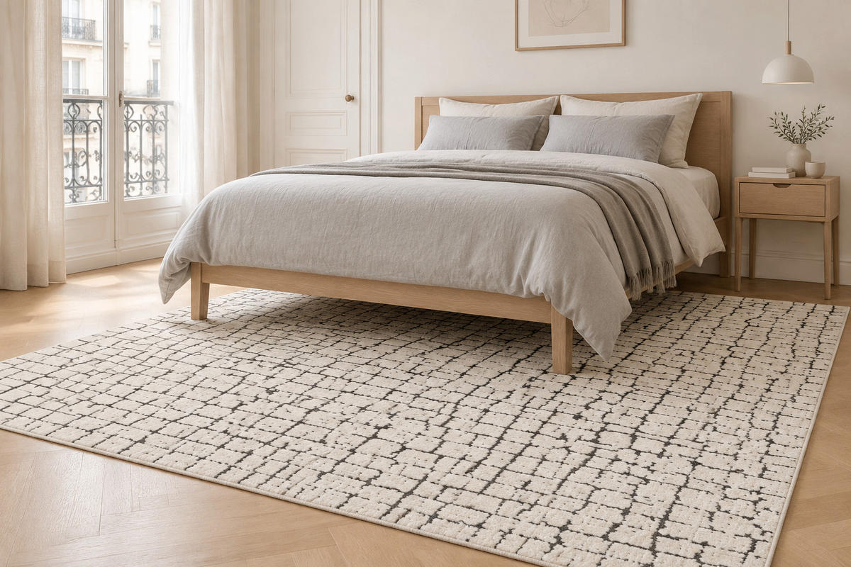 TEPPICH ultrafein mit Skulptureffekt schwarz - Schwarz, Textil (200/290cm) - AFK Living