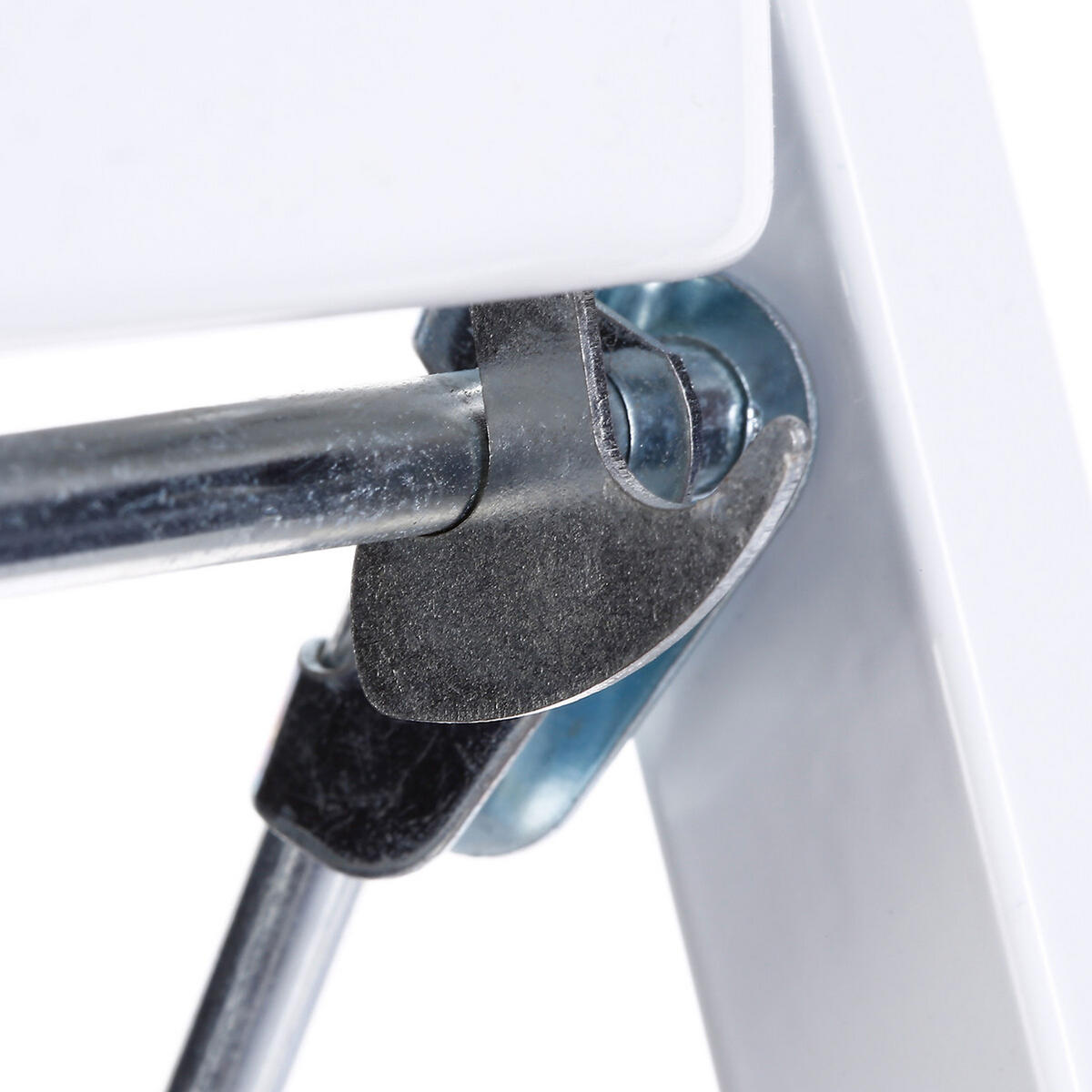 TRITTLEITER mit 3 Stufen, Stahl, PE-Kunststoff, Hellgrau, 105 cm - Grau, Metall (4/116/46.5cm) - 5five Simply Smart