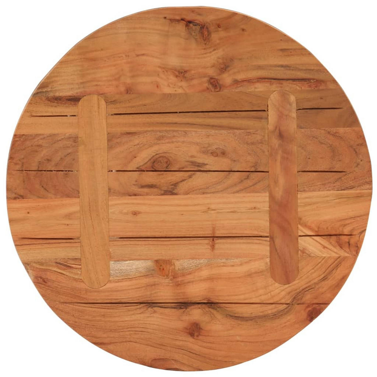 TISCHPLATTE Ø50/2,5 Cm Rund Massivholz Akazie - Naturfarben, Holz (50/50/2.5cm) - vidaXL