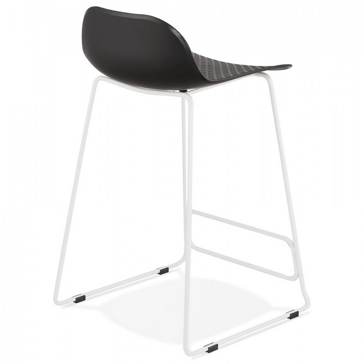BARHOCKER Schwarz 49x85x53cm - Schwarz/Weiß, Kunststoff/Metall (49/85/53cm) - AlterEgo