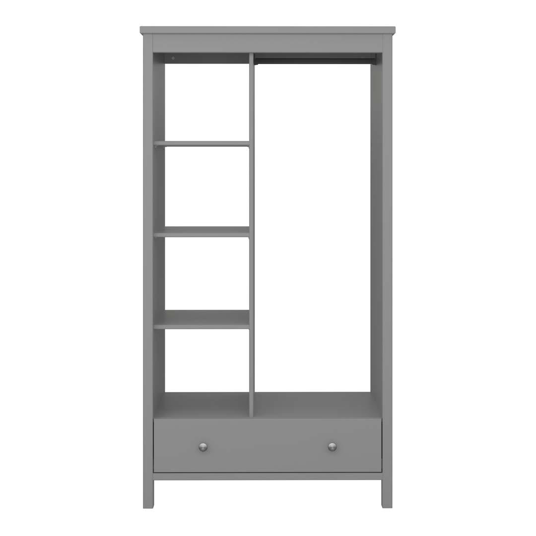 ebuy24 Kleiderschrank Grau 90x170x45 cm