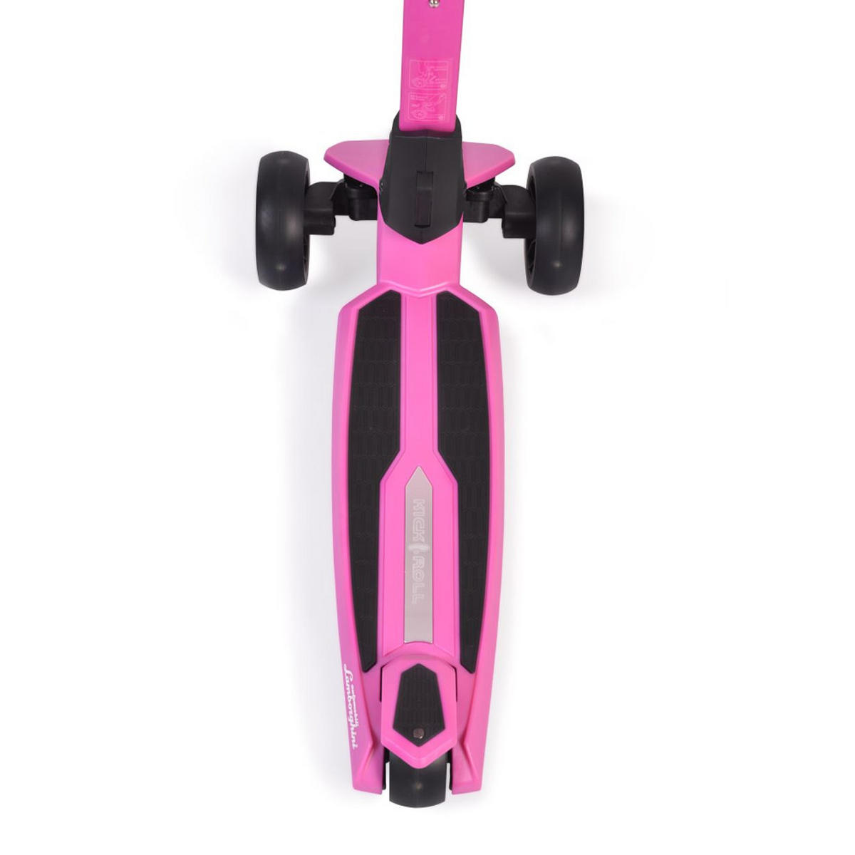 KINDERROLLER Lamborghini pink klappbar PU-Räder ABEC-7 LED-Räder Bremse - Rosa, Metall (59/30/82cm)