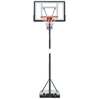 BASKETBALLKORB DE-18510 höhenverstellbar 2,55-3,05 m Schwarz/Weiß - Schwarz, Metall (165/90cm) - ComfortXL