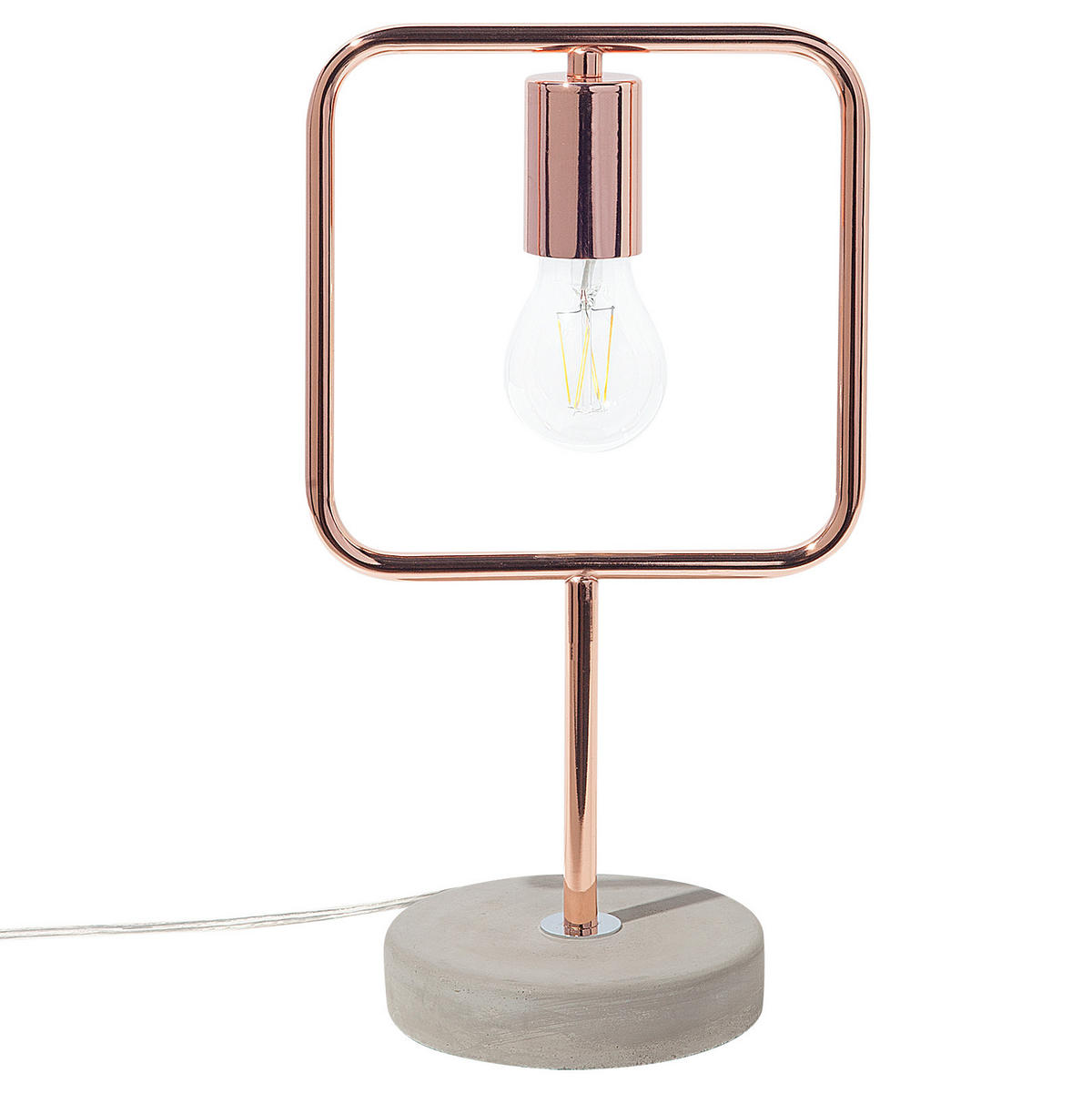 TISCHLAMPE Mundo 21/21/37 cm - Kupferfarben, Metall (21/21/37cm) - Beliani