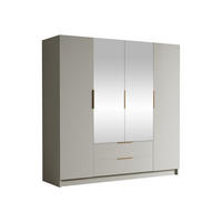 KLEIDERSCHRANK Sofia II - Kaschmir/Goldfarben, Holzwerkstoff/Kunststoff (200/216/60cm) - MIRJAN24