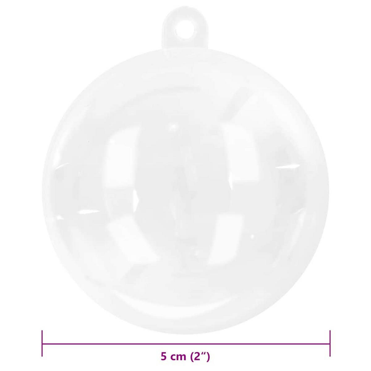 WEIHNACHTSKUGEL-SET 200 -teilig 5/5/5 cm Transparent Kunststoff - Transparent, Kunststoff (5/5/5cm) - vidaXL