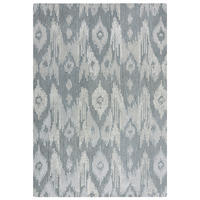 WOLLTEPPICH Ethno Ikat, Wohnzimmer Blau Rechteckig 160x230 - Blau, Textil (160/230cm) - KADIMA DESIGN