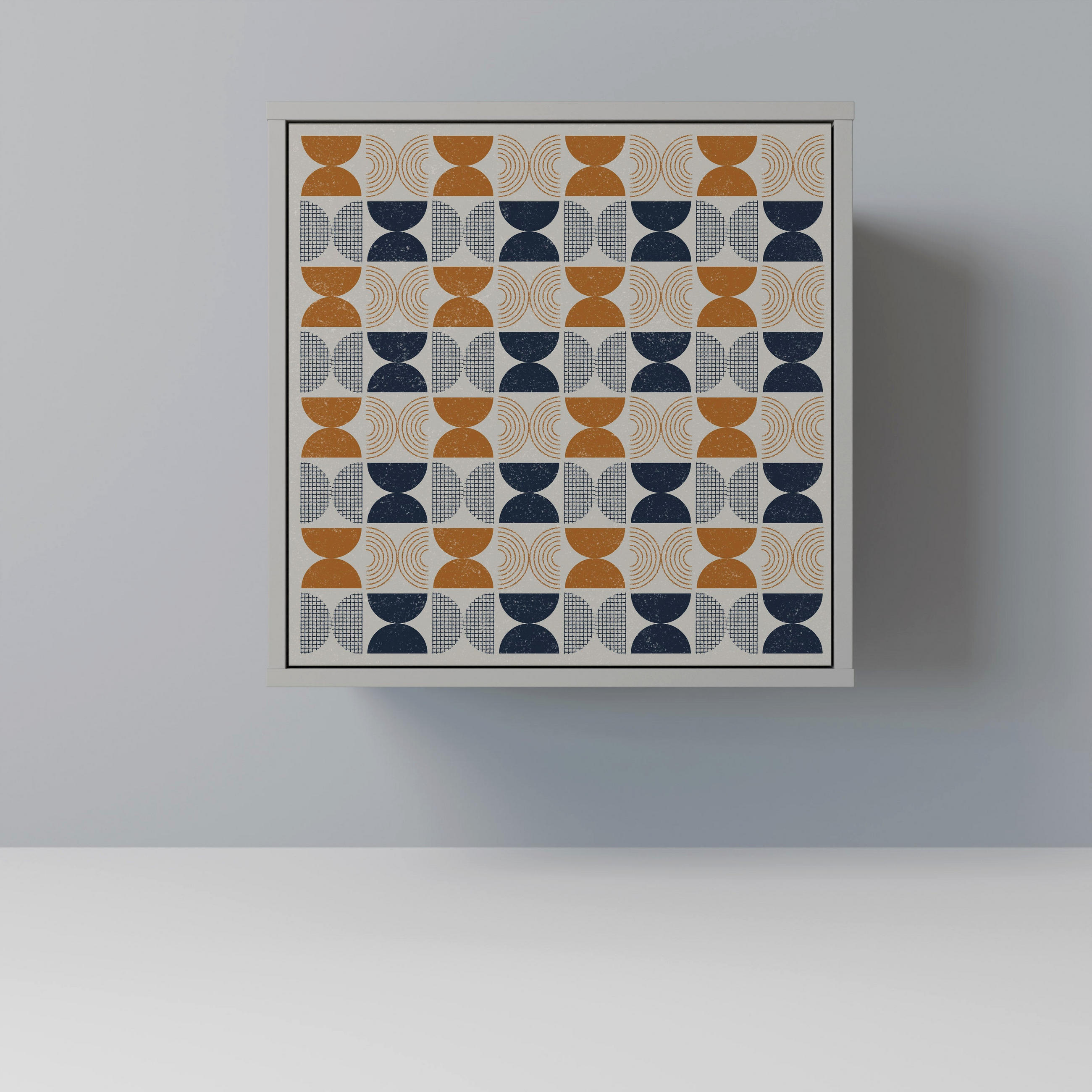 SIDEBOARD REFLECTION RANGE, Grau, 57,5x42x57,5 cm, Ohne Füße - Multicolor/Grau, Holzwerkstoff (57.5/57.5/42cm) - SpaceRebels
