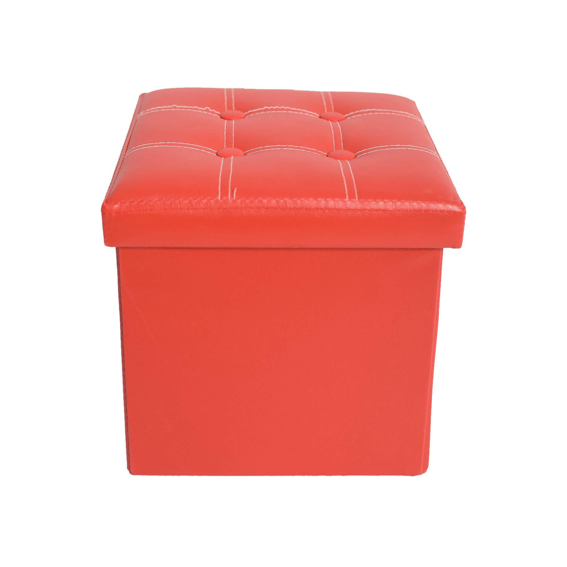 FUSSHOCKER Rot 30/30/30 cm - Rot, Textil (30/30/30cm) - Mobili Rebecca