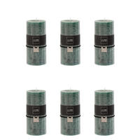 DUFTKERZE ZART - Dunkelgrün - L - 52 Std. - 6er set - Dunkelgrün, Paraffin (7/15cm) - J-Line
