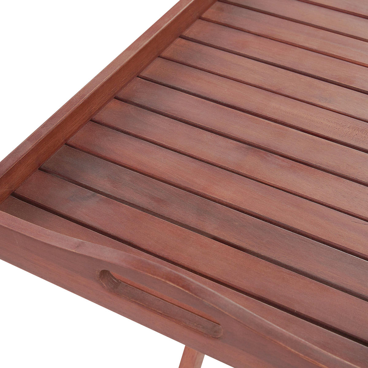 GARTENTISCH Massivholz Dunkler Holzfarbton Toscana - Dunkelbraun, Holz (68/45/73cm) - Beliani