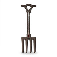 AUSSENTHERMOMETER - Dunkelbraun, Metall (1.5/30cm) - Relaxdays