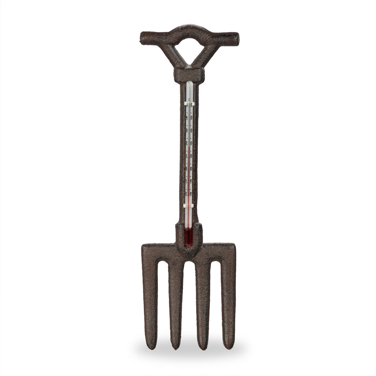 AUSSENTHERMOMETER - Dunkelbraun, Metall (1.5/30cm) - Relaxdays