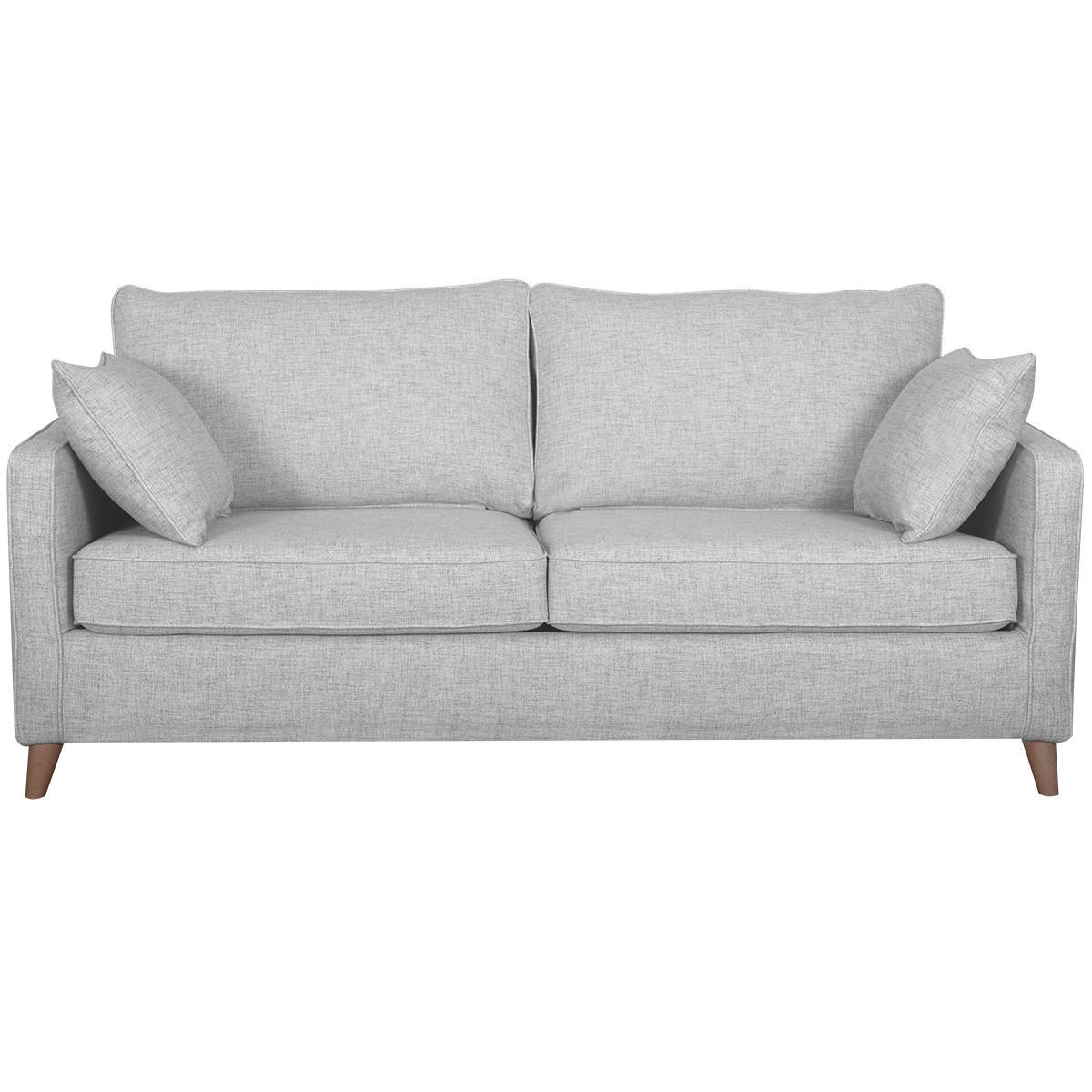 SCHLAFSOFA Skandinavisch 3-Sitzer Stoff Naturbeige PAPEL - Grau, Textil (102/77/180cm) - Miliboo