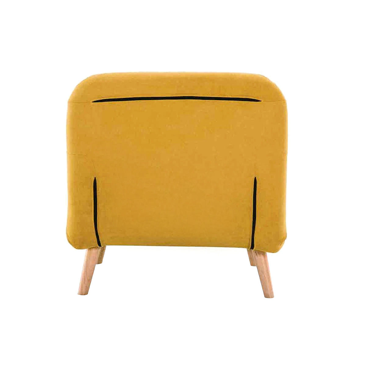 SCHLAFSESSEL Skandinavisch Senfgelb Stoffbezug AMIKO - Gelb, Textil (82.5/78/74.5cm) - Miliboo