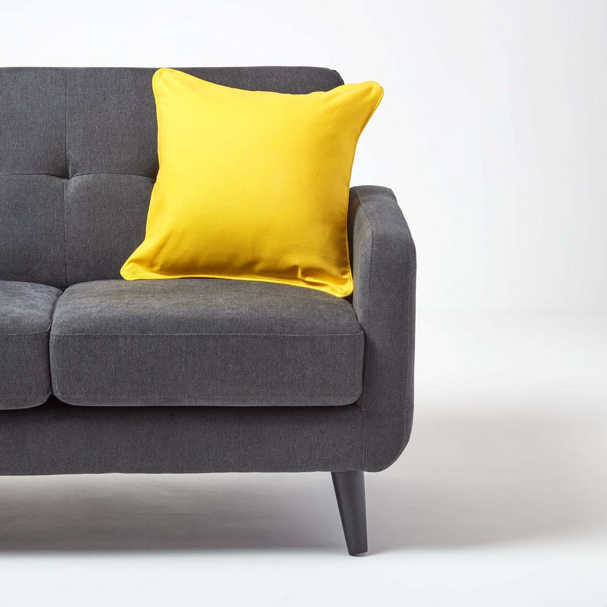 KISSENHÜLLE gelb 30/30 cm, 100% Baumwolle - Gelb, Textil (30/30cm) - Homescapes