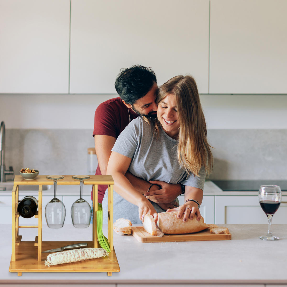 KÄSEPLATTE - Hellbraun, Holz (40.5/33cm) - Relaxdays