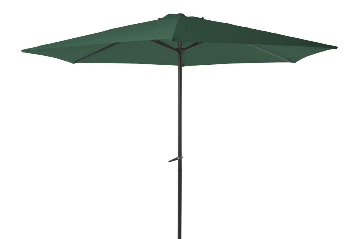 SONNENSCHIRM Thomas Ø 300cm 6 Streben Grün Gartenschirm - Grün, Kunststoff (295/295cm) - DELUKE