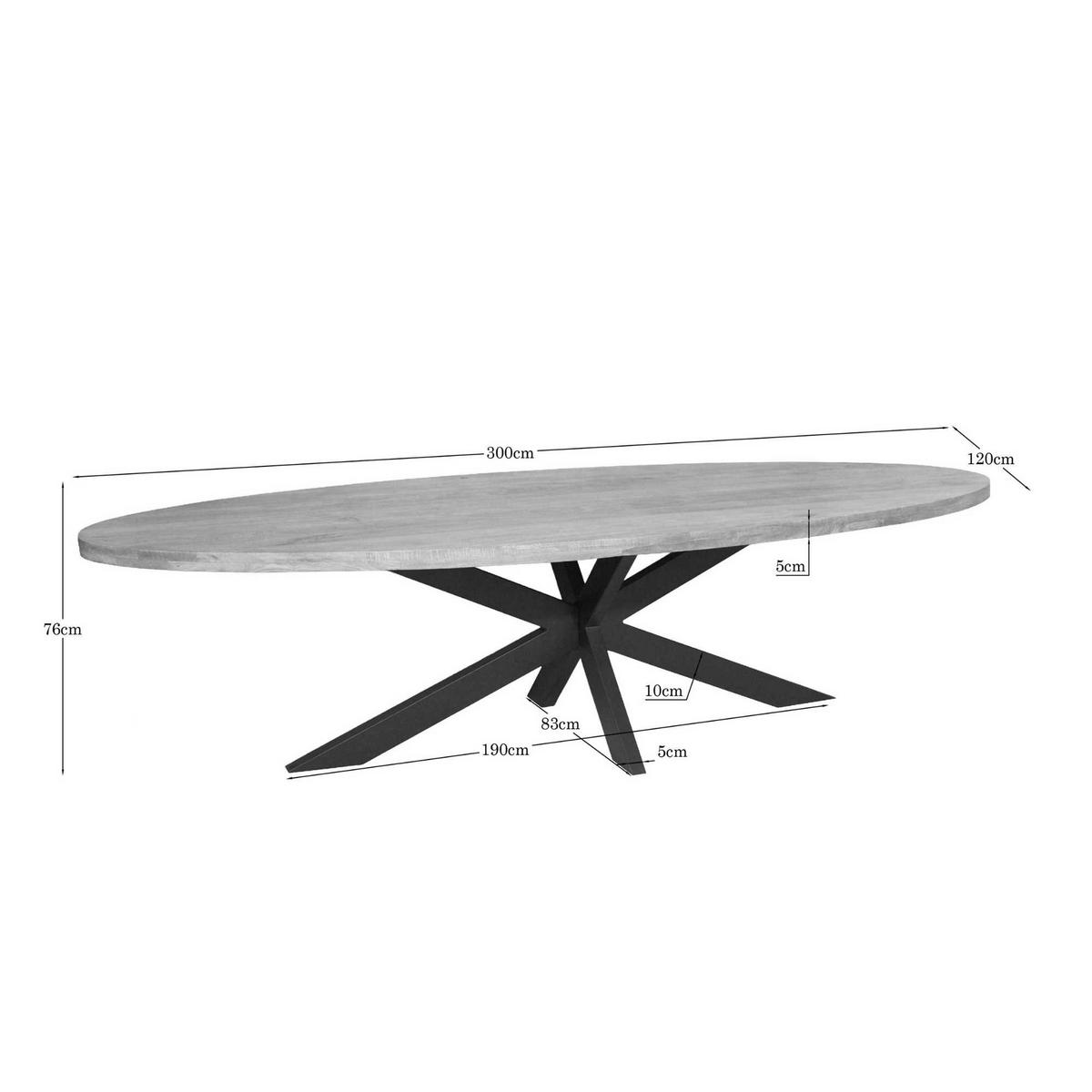 ESSTISCH Dakota Braun 120/300/76 cm - Braun, Holz (120/300/76cm) - Starfurn