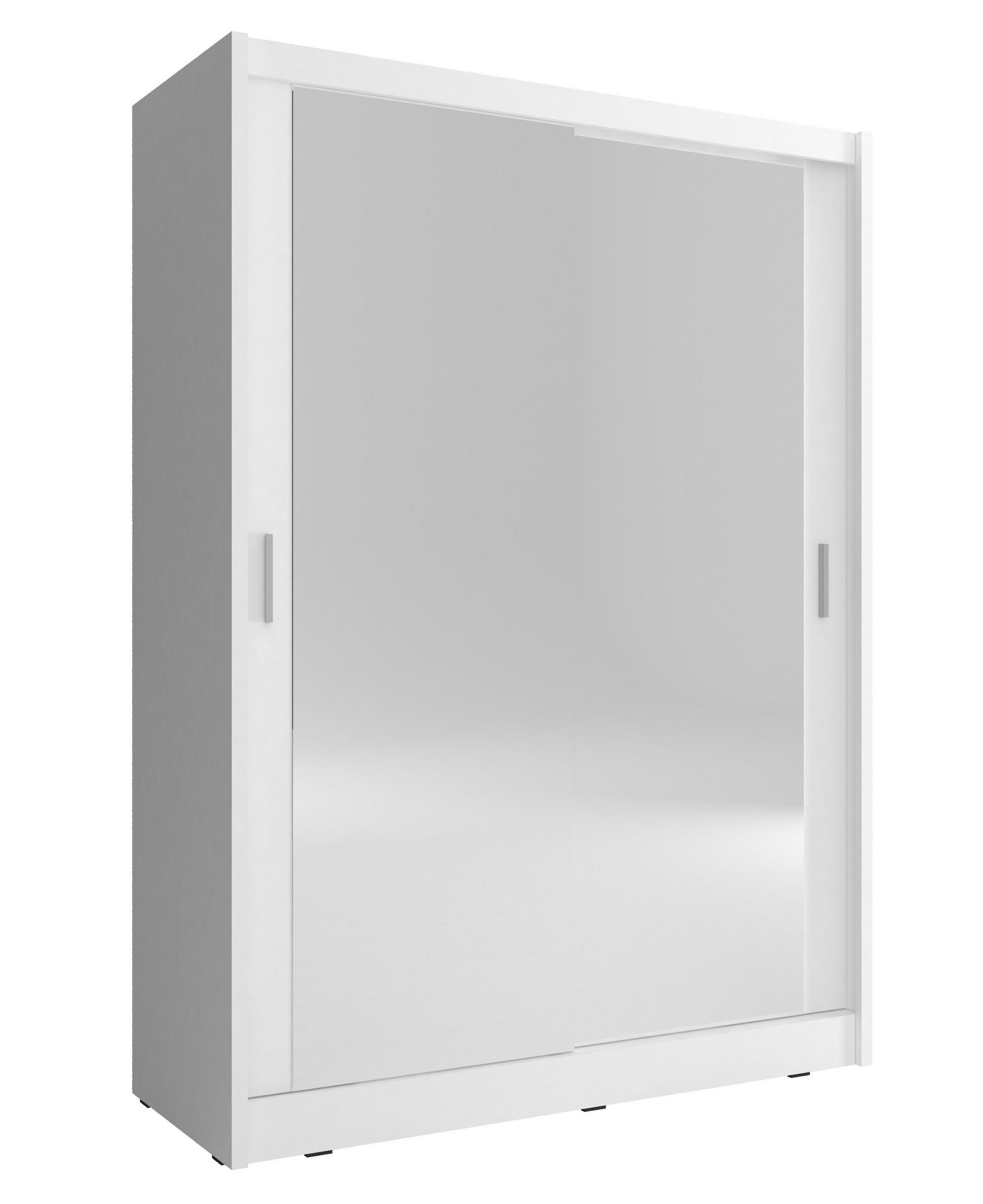 SCHIEBETÜRENSCHRANK Maja weiß 130 / 62 / 200 cm - Weiß, Holz/Holzwerkstoff (130/200/62cm) - Feldmann-Wohnen