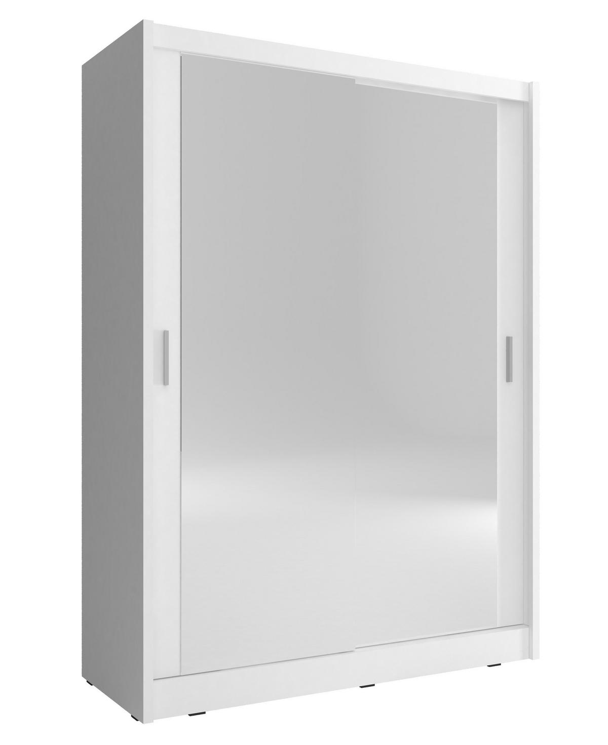 SCHIEBETÜRENSCHRANK Maja weiß 150 / 62 / 200 cm - Weiß, Holz/Holzwerkstoff (150/200/62cm) - Feldmann-Wohnen