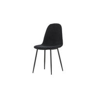 ESSZIMMERSTUHL POLAR Schwarz 44x53x88 cm - Schwarz, Textil (44/88/53cm) - FURNLUX