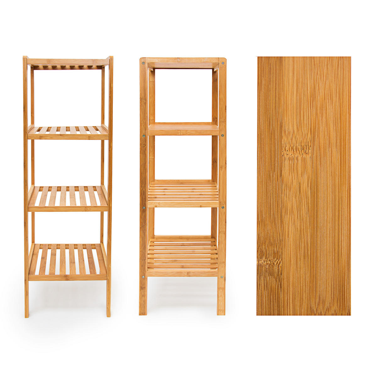 BADREGAL - Hellbraun, Holz (33/110/34cm) - Relaxdays
