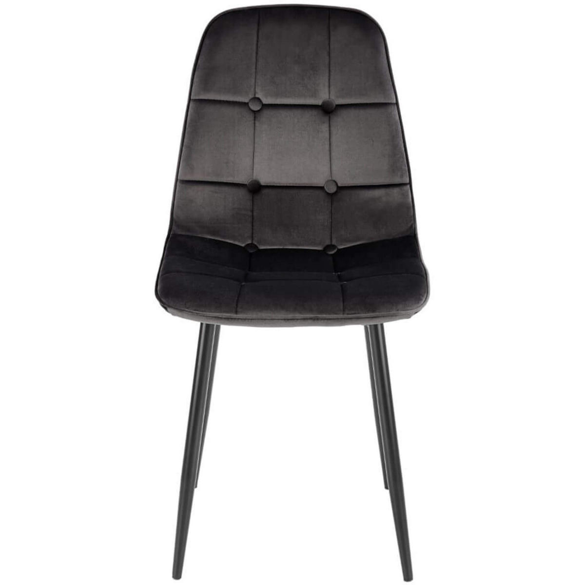 STUHL VELVO K417 - Schwarz, Holzwerkstoff/Metall (45/87/56cm) - Meblini