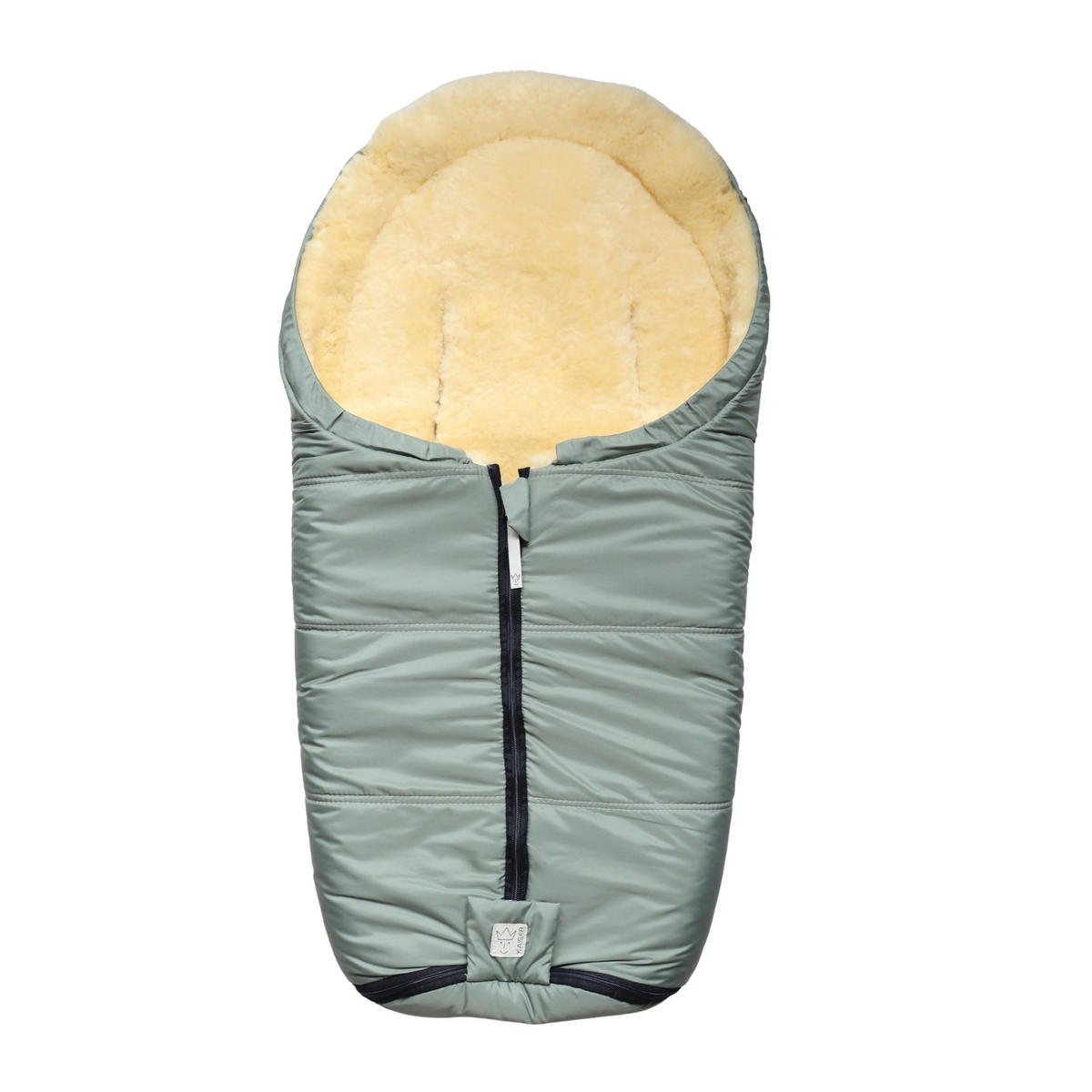 LAMMFELL-BABYSCHALENFUSSSACK Naadja, salbei green - Salbeigrün, Fell (39/10/80cm) - Kaiserbaby