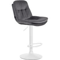 BARHOCKER Samt dunkelgrau - Dunkelgrau/Schwarz, Textil (46/94/54cm) - CLP