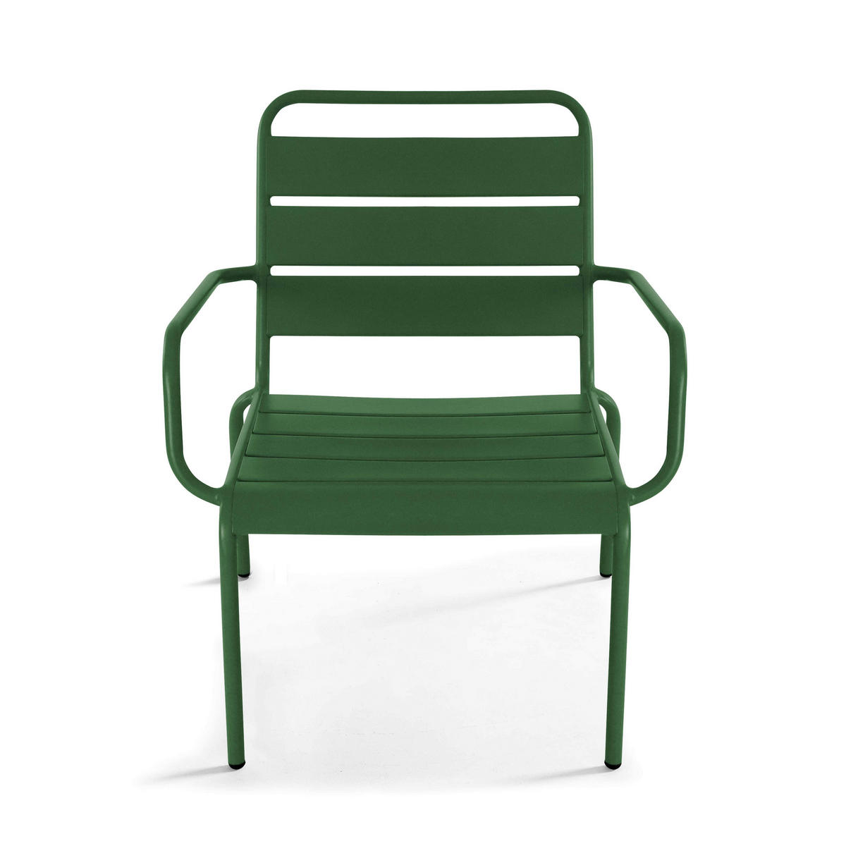 RELAXSESSEL, Waldgrün - Grün, Metall (65/76/70cm) - Oviala