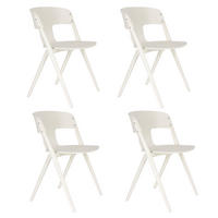 GARTENSTUHL Horizon Creme/ Weiß - 4 er Set - Beige, Kunststoff (57.5/75/52.5cm) - Zuiver