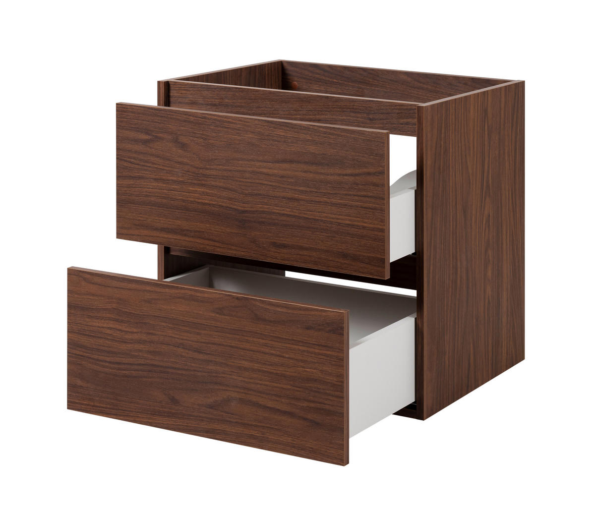 BADEZIMMERSCHRANK, Farbe: Eiche-Nussbaum, 60 x 46 x 60,7 cm, ohne Waschtischplatte - Eichefarben, Holzwerkstoff (60/60.7/46cm) - 3XE LIVING