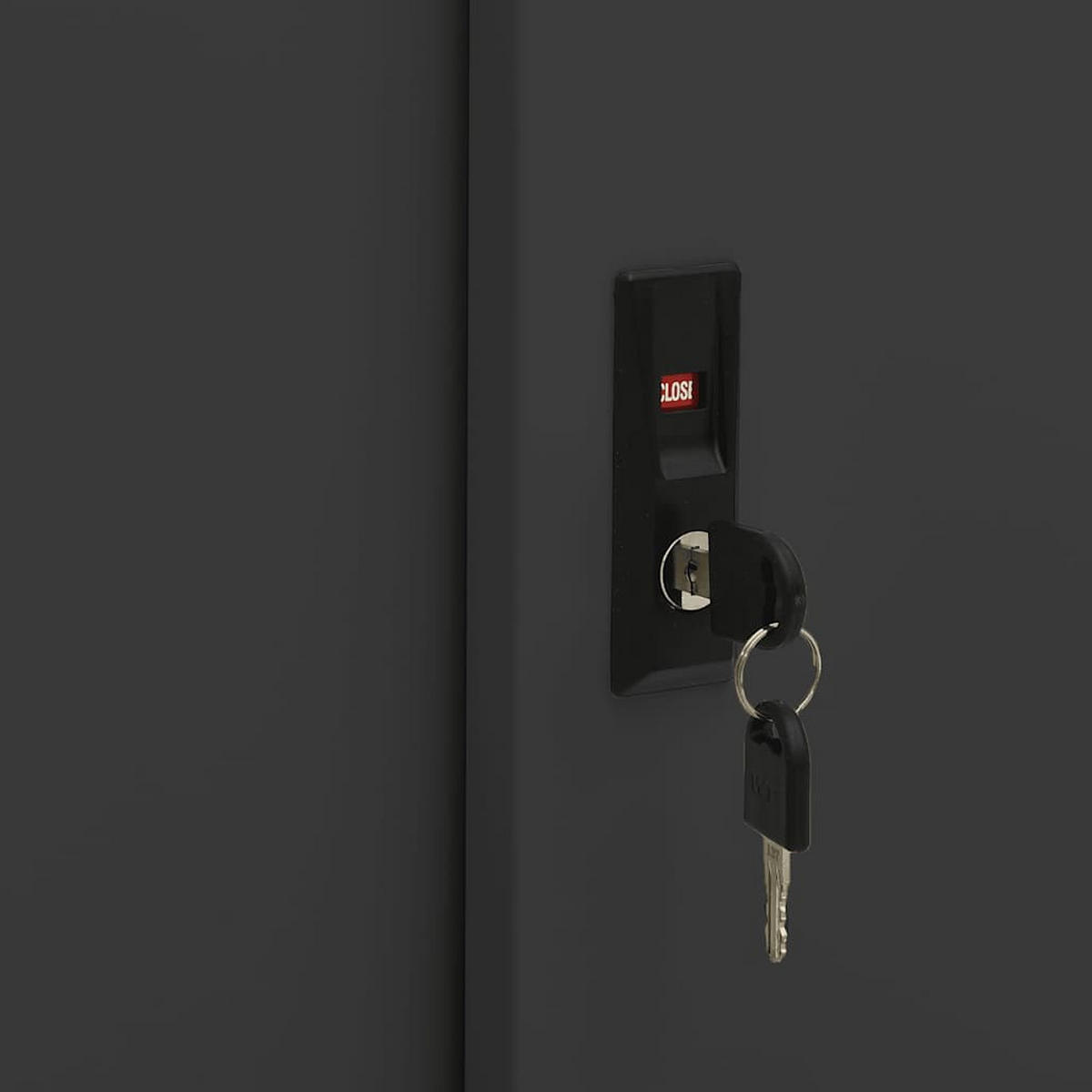AKTENSCHRANK mit 3 Fächer und abschließbare Schiebetüren, 90/40/90 cm, aus Stahl, in Anthrazit - Anthrazit, Metall (40/90/90cm) - vidaXL