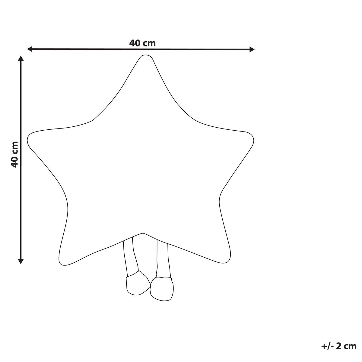 KINDERKISSEN Cremeweiß 40/40 cm Starfruit - Ecru, Textil (40/40cm) - Beliani