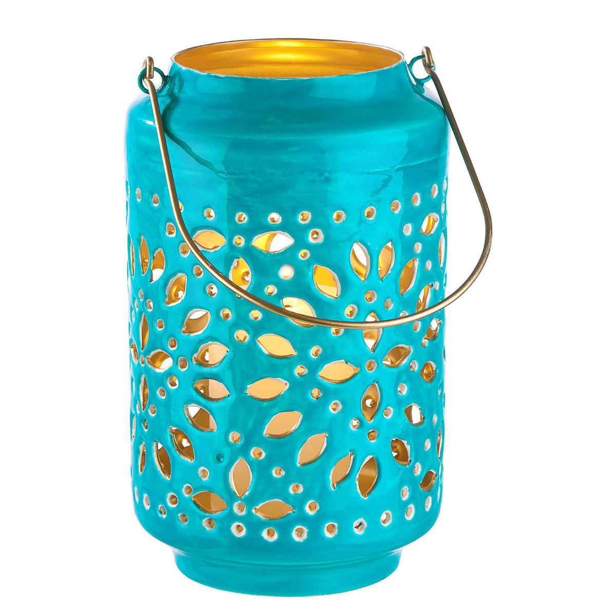 LATERNE Blue Marocco - Petrol, Metall (16/25/16cm) - Butlers
