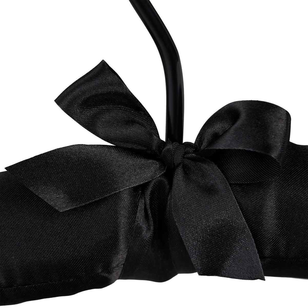 KLEIDERBÜGEL Set - Schwarz, Holz/Textil (38/14/3cm) - Relaxdays