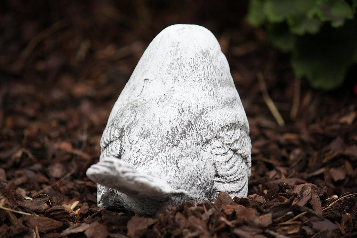 STEINFIGUR Kleiner Vogel Hansi frostfest Steinguss - Grau, Stein (8/10/10cm) - stoneandstyle