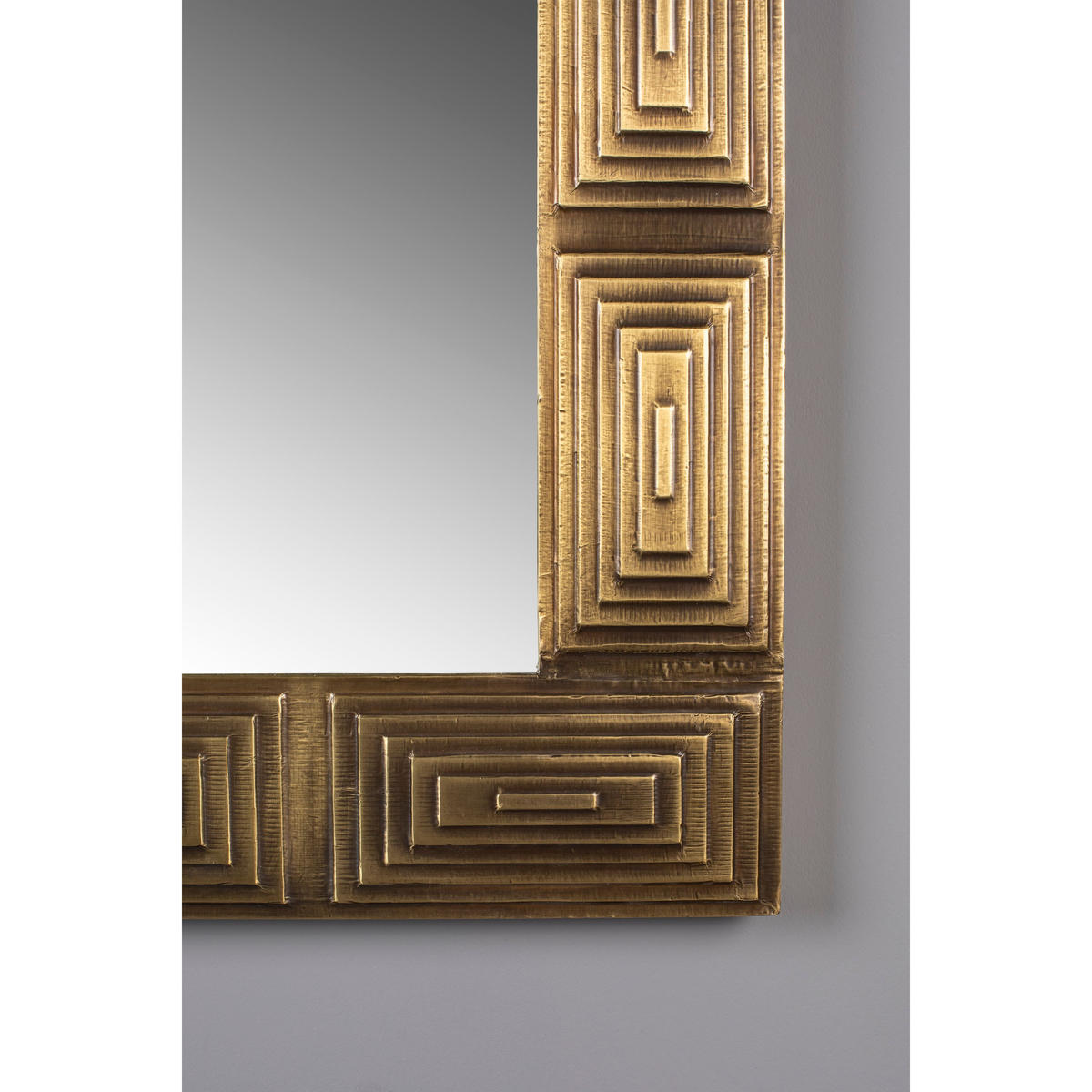 WANDSPIEGEL Volan 70x110 cm Gold - Goldfarben, Holzwerkstoff (70/110/4cm) - Dutchbone