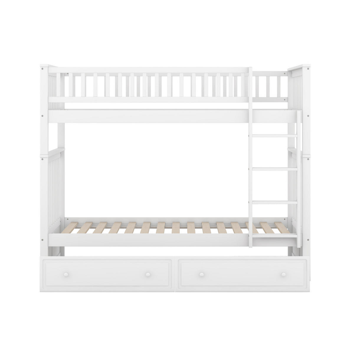 ETAGENBETT 90/200 cm aus Kiefer mit 2 Schubladen und Umbaufunktion Weiß - Weiß, Holz (140/200cm) - Modenvie