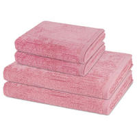 FROTTIERSET Premium 4-teilig - Rosa, Textil (50/100cm) - Ross