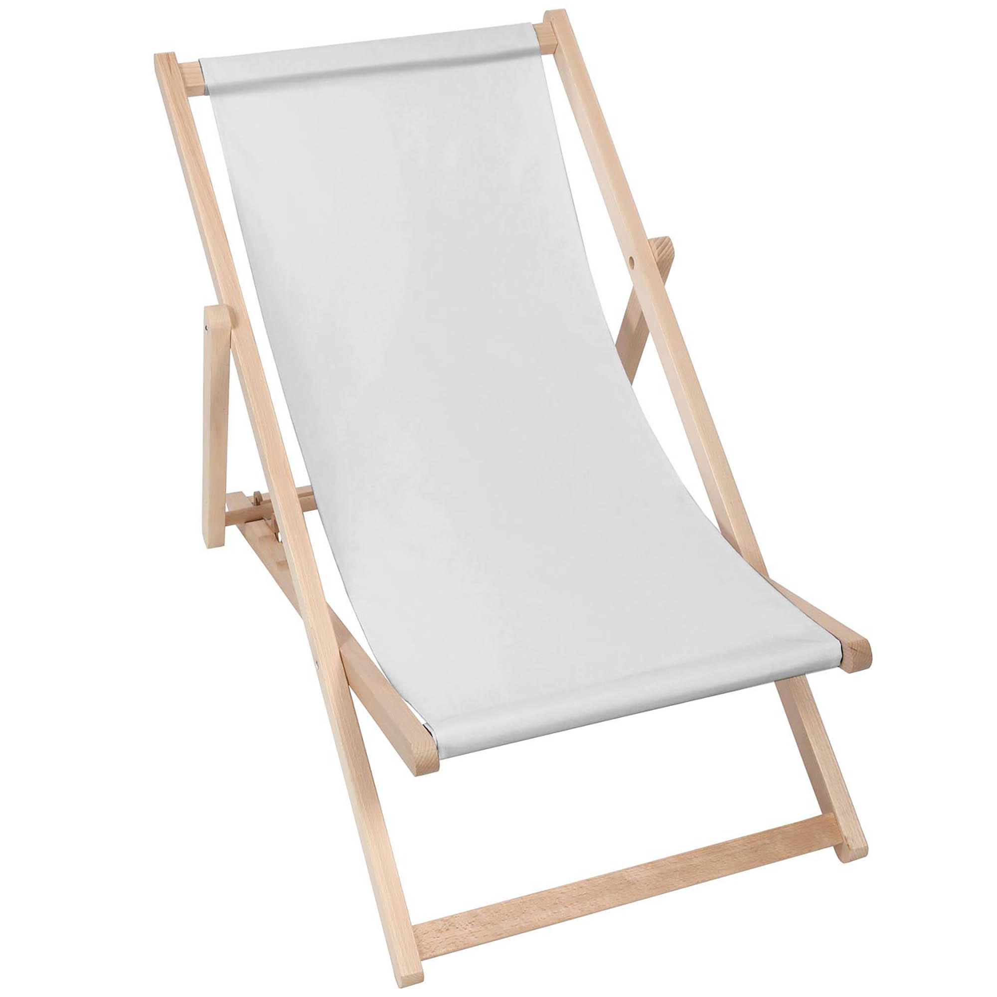 HOLZLIEGESTUHL klappbar Buchenholz Pale Grey M - Hellgrau, Holz (54/85/92cm) - Dreamroots