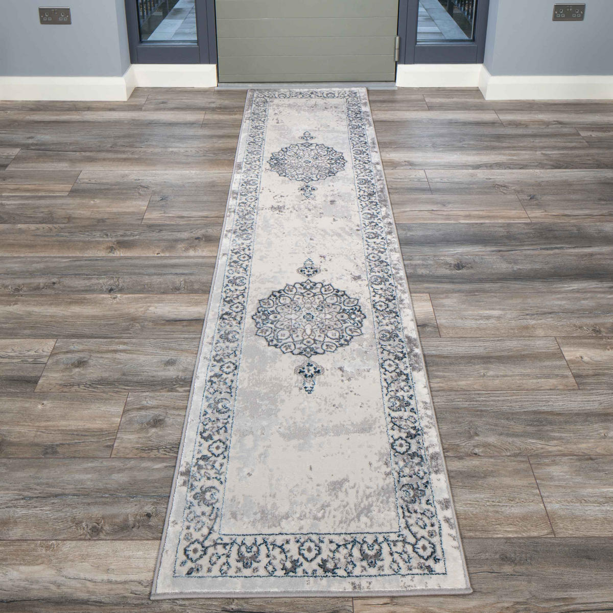 WEBTEPPICH Victoria Blau - Blau, Textil (70/240cm) - Kukoon Rugs